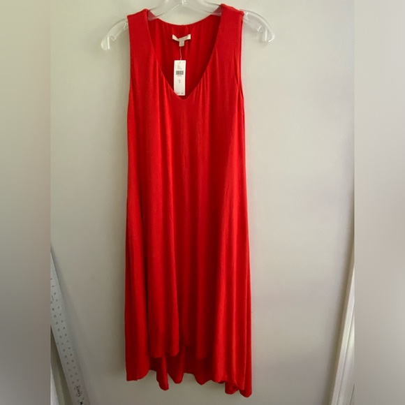 Anthropologie Lia V-Neck Dress NEW size S new with tag red color - Picture 5 of 6